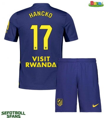 Atletico Madrid David Hancko #17 Bortaställ Barn 2025-26 Kortärmad (+ Korta byxor)